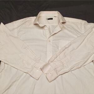 Turtleson White Dress Shirt Mens XL 100% Cotton Golf Country Club Business Casua